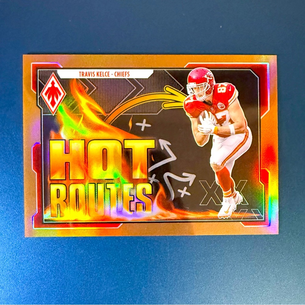 Travis Kelce Gold Prizm /50 Hot Routes 2021 Panini Pheonix Kansas City Chiefs
